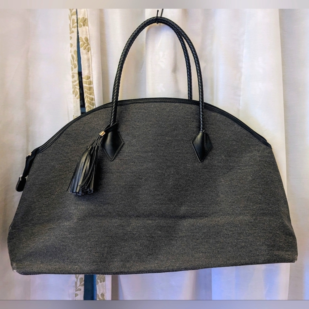 Extra Large DSW Gray Lightweight Travel Tote Bag 15"Hx22"Wx8"D